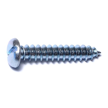 Midwest Fastener Sheet Metal Screw, #16 x 1-1/2 in, Zinc Plated Steel Pan Head Slotted Drive, 12 PK 62354